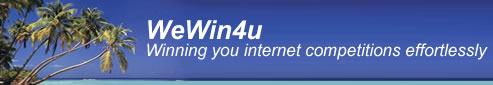 You're just one form away from top prizes, with automatic entry from WeWin4u